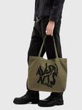 AllSaints Orlando Cotton Canvas Tote Bag, Grey