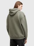 AllSaints Haven Organic Cotton Hoodie, Green Mid