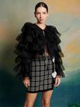 Sister Jane DREAM Crane Cropped Tulle Jacket, Black