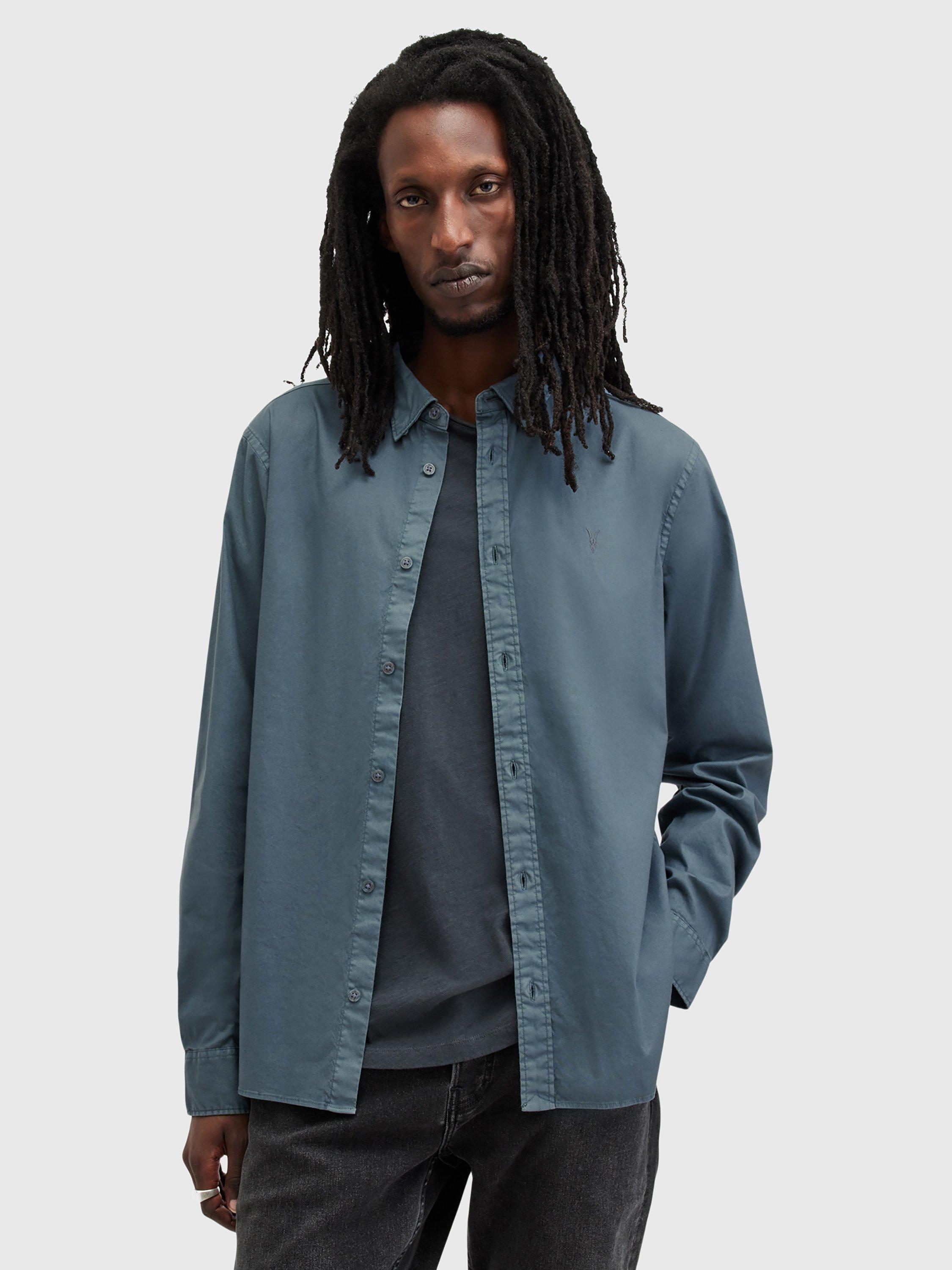 AllSaints Hawthorne Shirt, Blue Mid