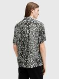 AllSaints Oscillation Regular Fit Floral Shirt, Black