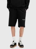AllSaints Underground Sweat Shorts, Jet Black