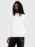 AllSaints Nero Crew Neck Long Sleeve Top, White Natural