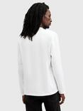 AllSaints Nero Crew Neck Long Sleeve Top, White Natural