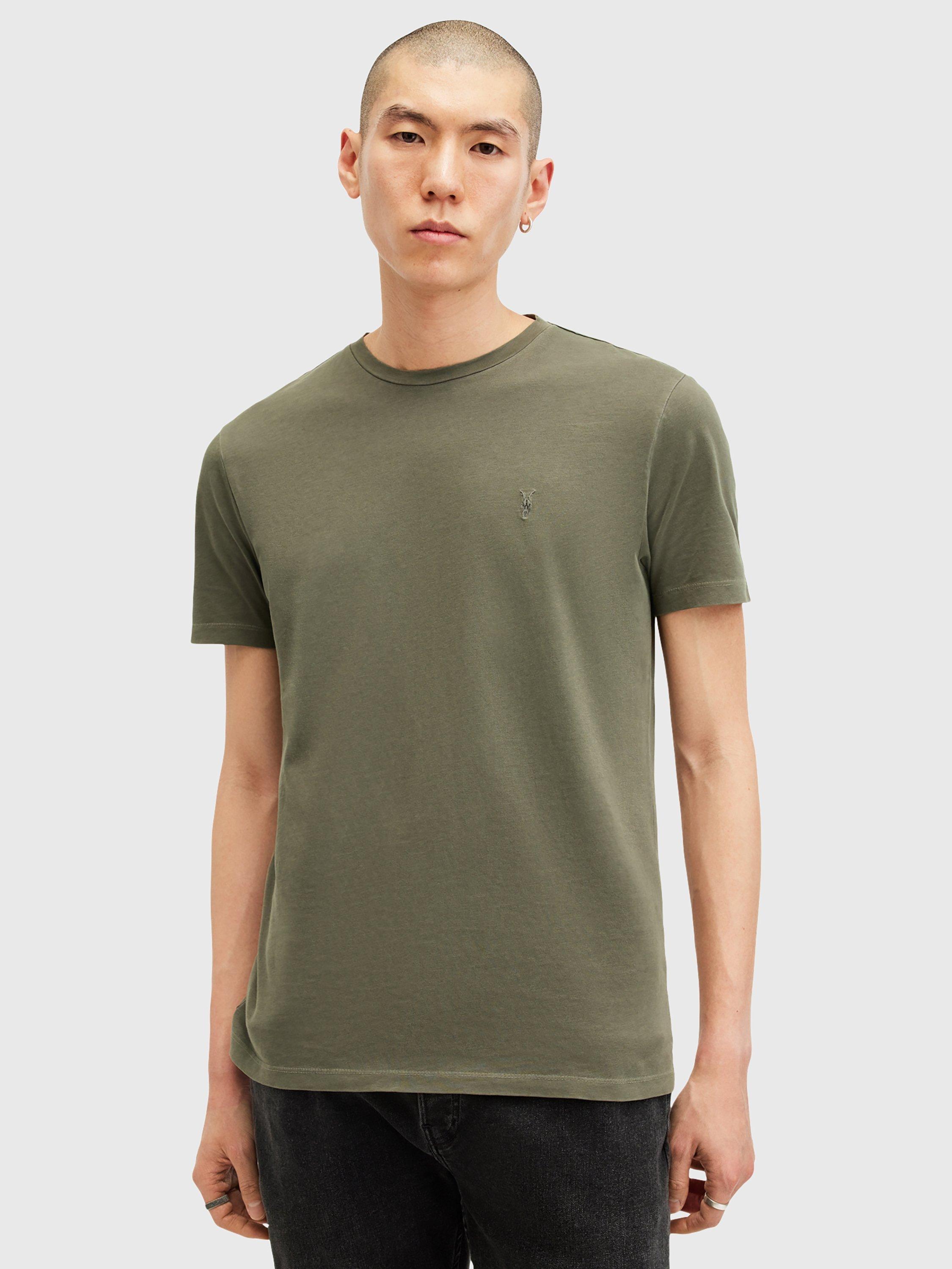 AllSaints Ossage Short Sleeve Crew T-Shirt, Green