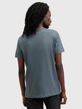 AllSaints Tonic Organic Cotton Loose Fit Short Sleeve T-Shirt, Blue Mid