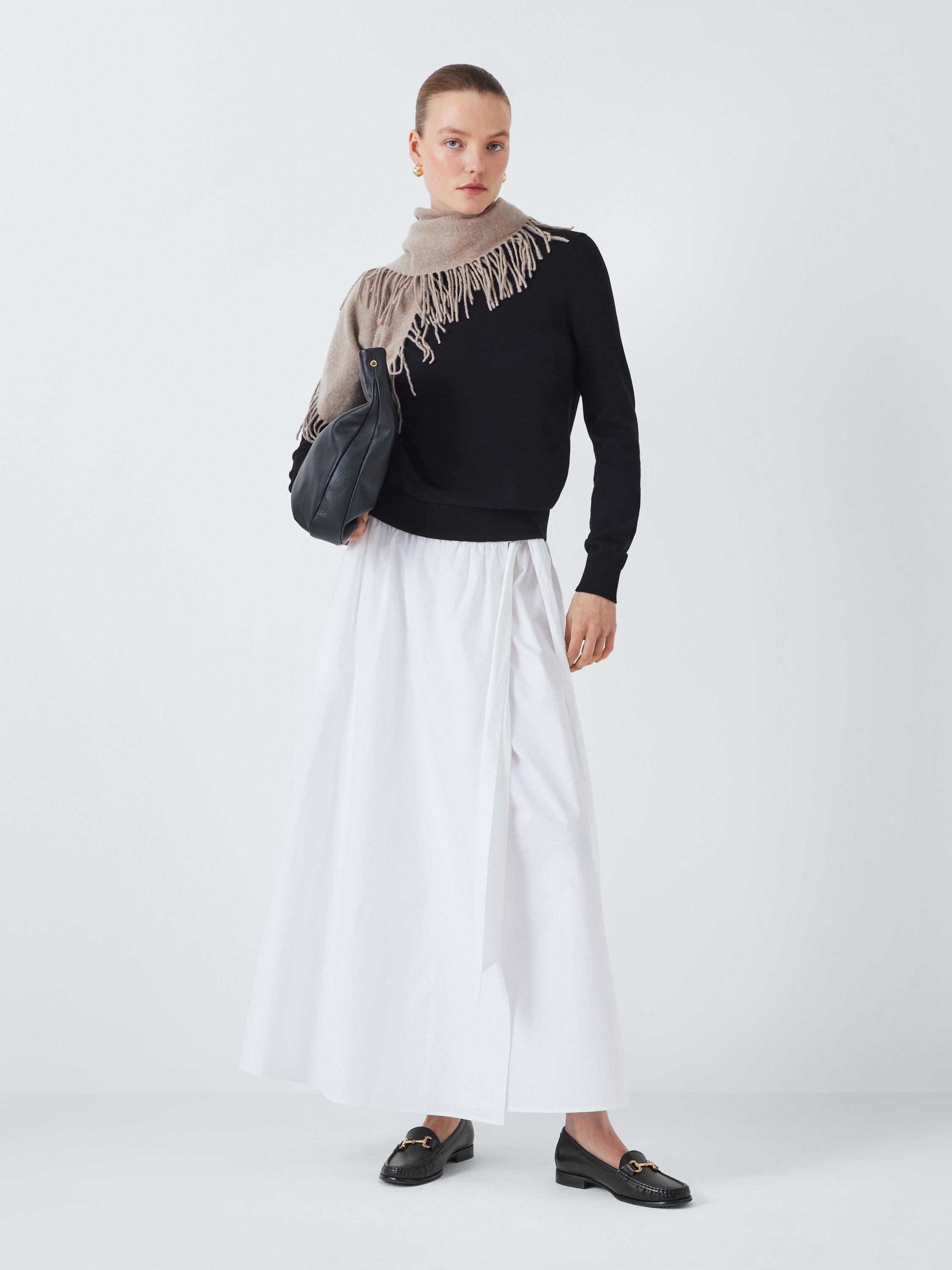 Product image 6 of 6, which shows John Lewis August Wide Fit Leather Moccasins, Black, 3