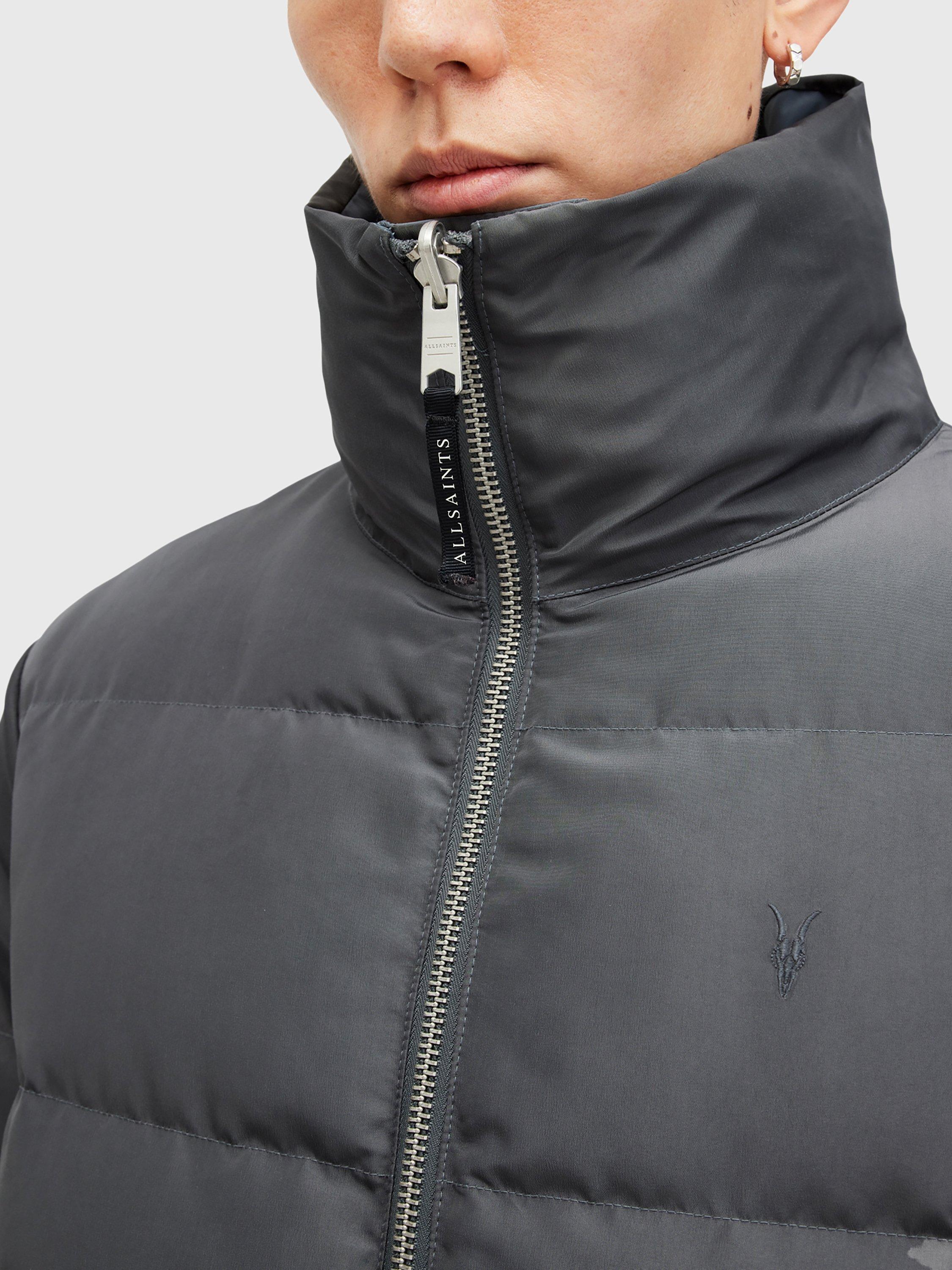 Product image 6 of 10, which shows AllSaints Novern Reversible Puffer Jacket, Blue Multi Blue, XL