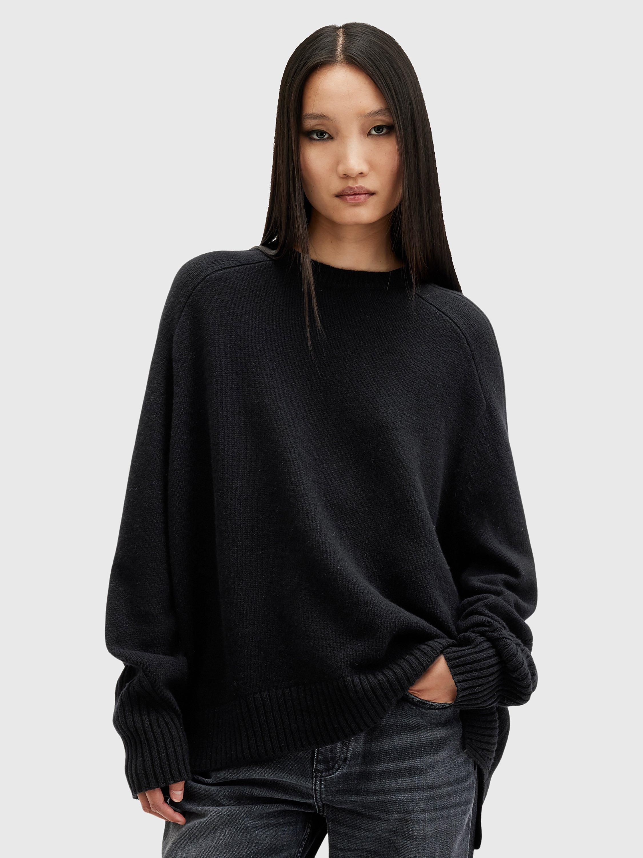 AllSaints Ines Cashmere Wool Blend Jumper, Black