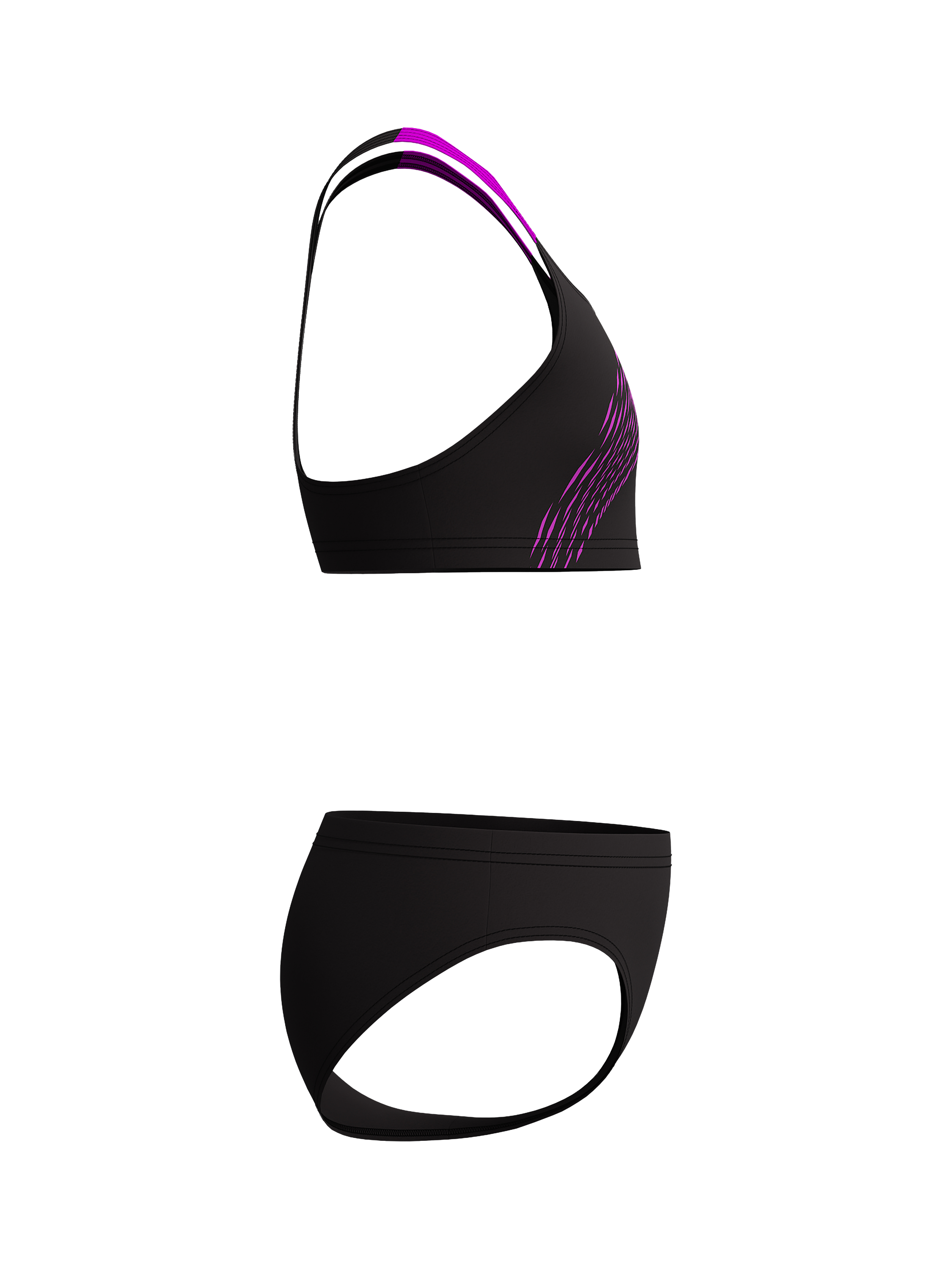 Product image 4 of 5, which shows Speedo Kids' Medley Logo Two Piece Swimsuit, Diva, 5-6 years
