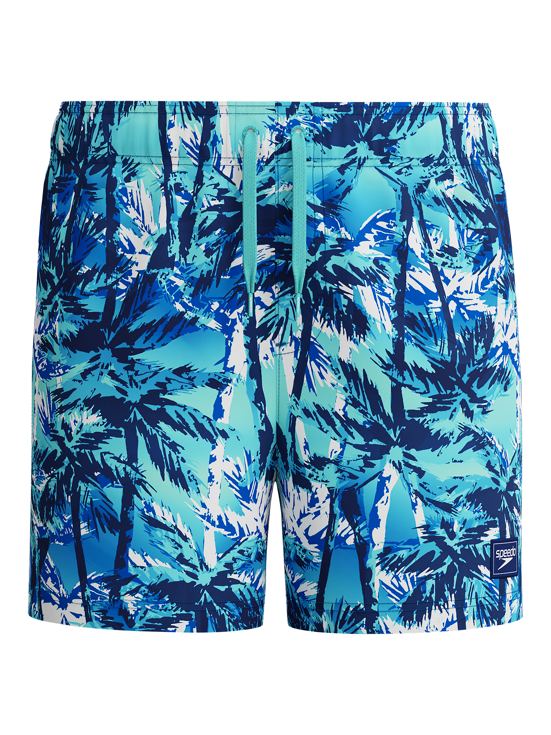 Product image 1 of 6, which shows Speedo Kids' 13" Printed Watershorts, Turkish Sea, XS