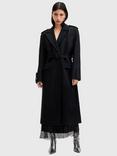 AllSaints Augusta Wool Blend Coat, Black