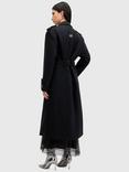 AllSaints Augusta Wool Blend Coat, Black