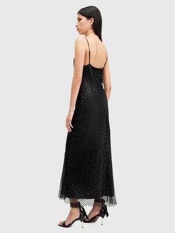AllSaints Chantelle Sequin Dress, Black - view 2, Black