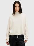 AllSaints Ines Cashmere Wool Blend Jumper, Ivory White