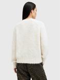 AllSaints Vortex Crew Neck Relaxed Fit Jumper, Chalk White