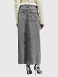 AllSaints Noir Pure Organic Cotton Denim Skirt, Vintage Black