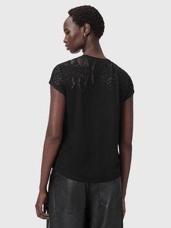AllSaints Anna Snake T-Shirt, Black - view 2, Black