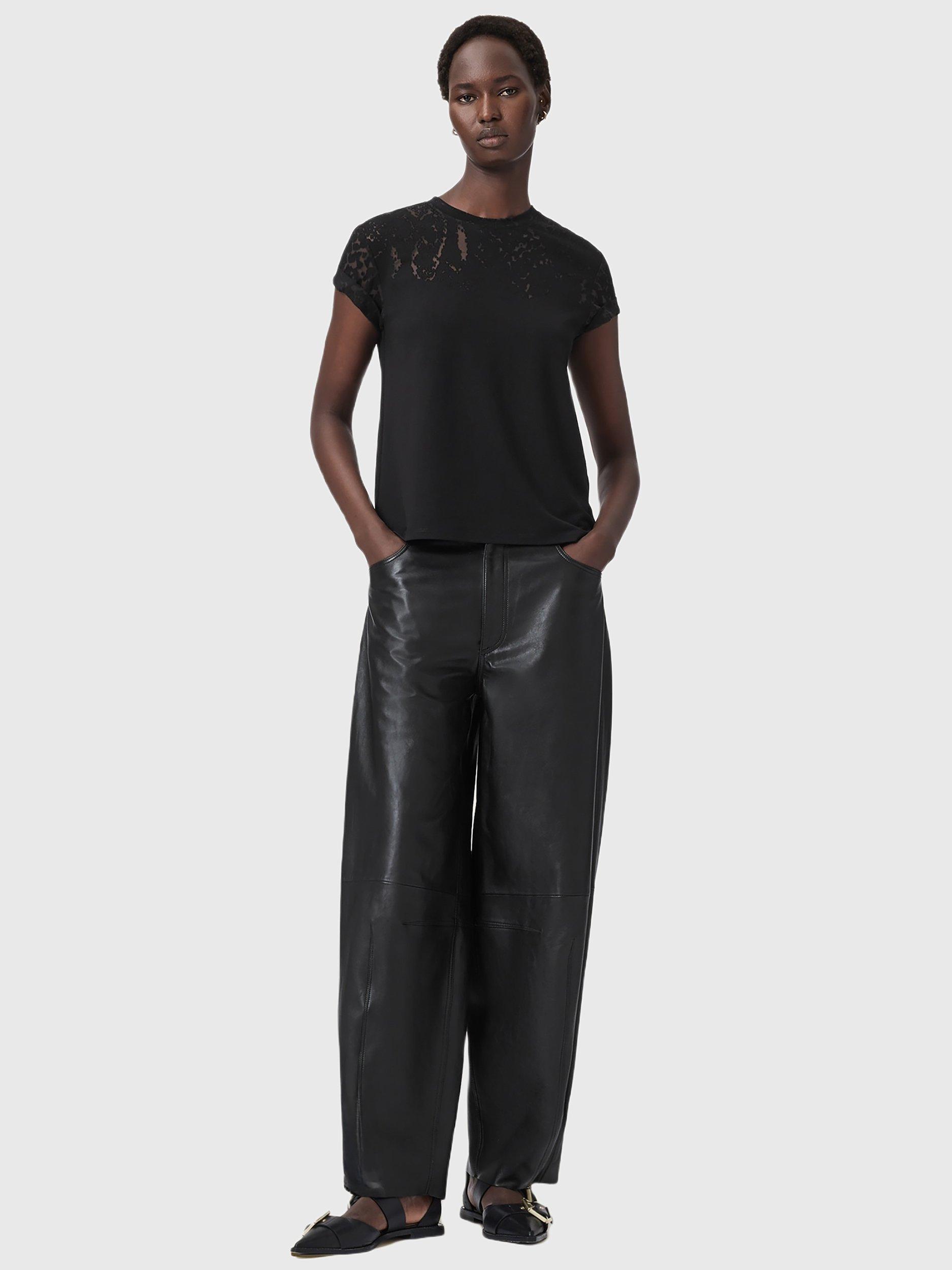 Product image 3 of 7, which shows AllSaints Anna Snake T-Shirt, Black, L