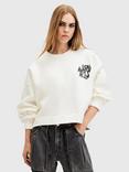 AllSaints Orlando Lila Graphic Organic Cotton Rich Sweatshirt, White