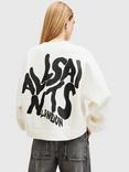 AllSaints Orlando Lila Graphic Organic Cotton Rich Sweatshirt, White