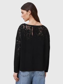 AllSaints Rita Snake Top, Black - view 2, Black