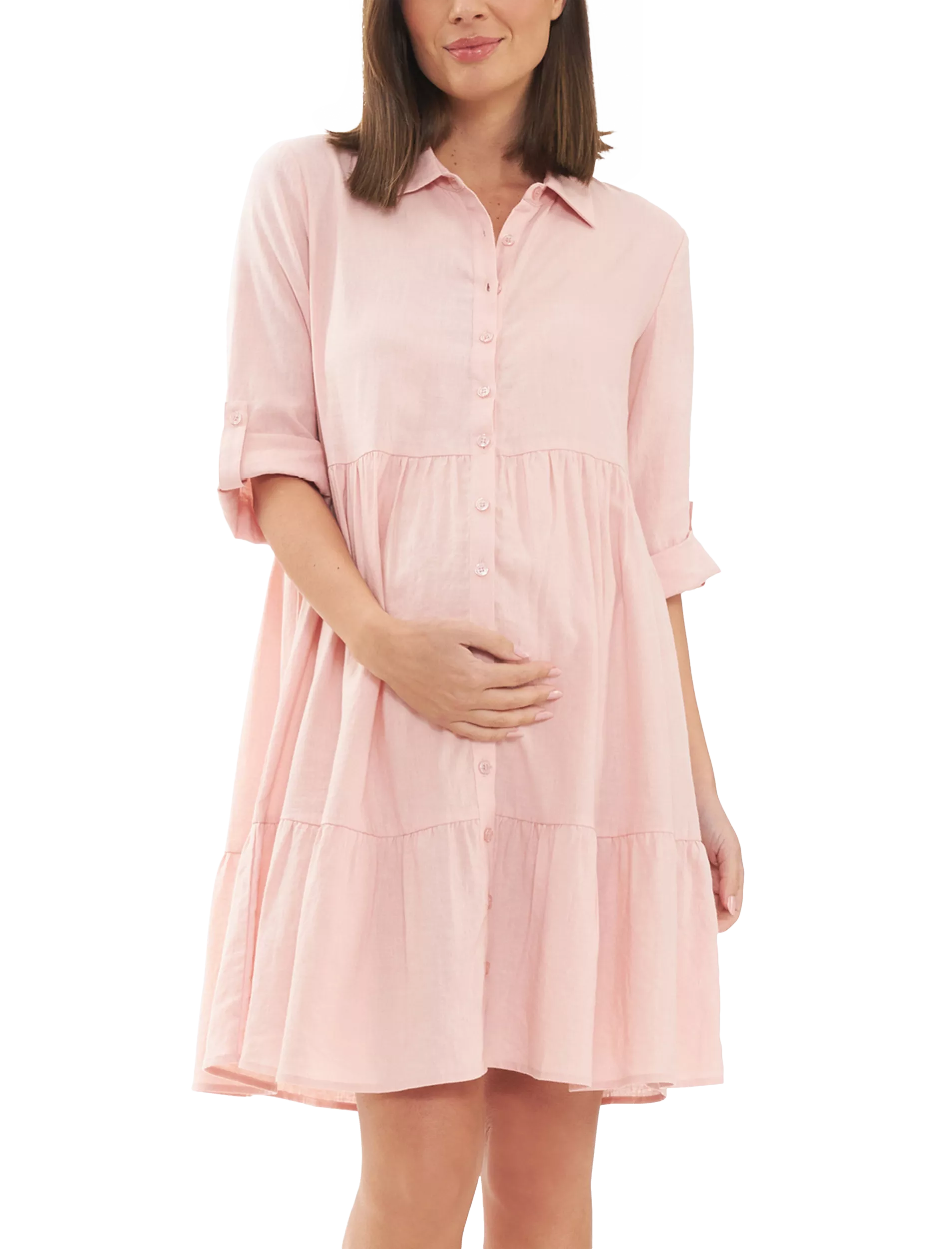 Ripe Adel Linen Blend Maternity Dress