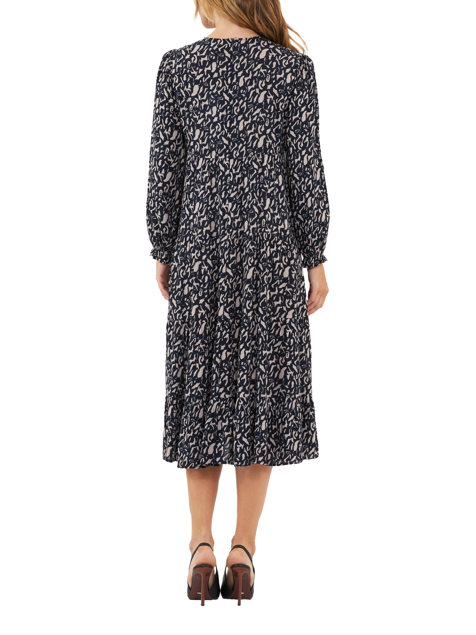 Product image 5 of 6, which shows Ripe Izzie Tiered Maternity Dress, Midnight/Mocha, XS