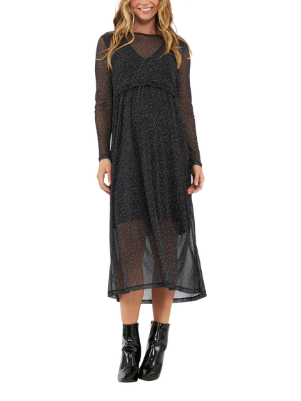 Ripe Jen Nursing Dress, Brown/Black, Brown/Black