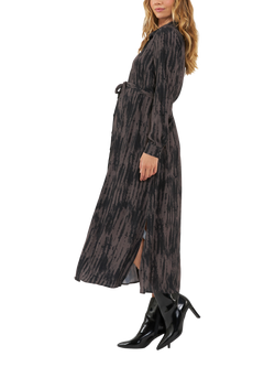 Ripe Sylvia Shirt Maternity Dress, Mocha/Black - view 2, Mocha/Black