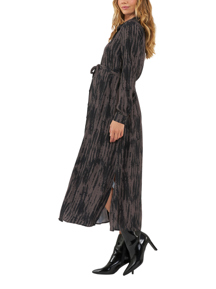 Ripe Sylvia Shirt Maternity Dress, Mocha/Black - view 2, Mocha/Black