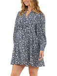 Ripe Thea Maternity Dress, Navy/White