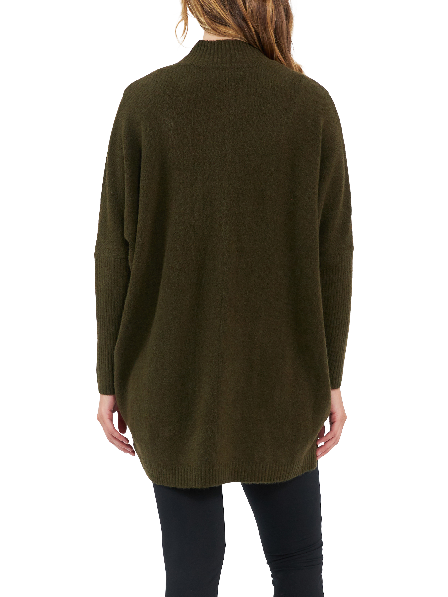 Product image 4 of 4, which shows Ripe Hallie Cross Over Nursing Knit Top, Khaki, XS