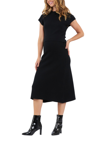 Ripe Kira Maternity & Nursing Knit Top, Black - view 2, Black