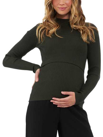 Ripe Lift Up Nursing Knit Top, Ivy