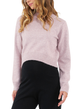 Ripe Tia Crop Knit Maternity Jumper, Pink Marle