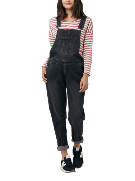 Ripe Denim Maternity Dungarees, Black