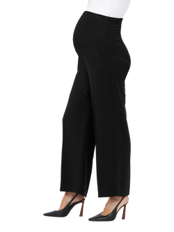 Ripe Alexa Wide Leg Maternity Trousers, Black, Black