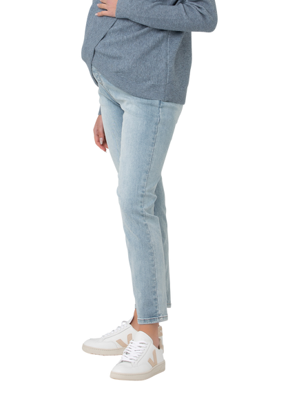 Ripe Denim Maternity Joggers, Light Blue - view 2, Light Blue