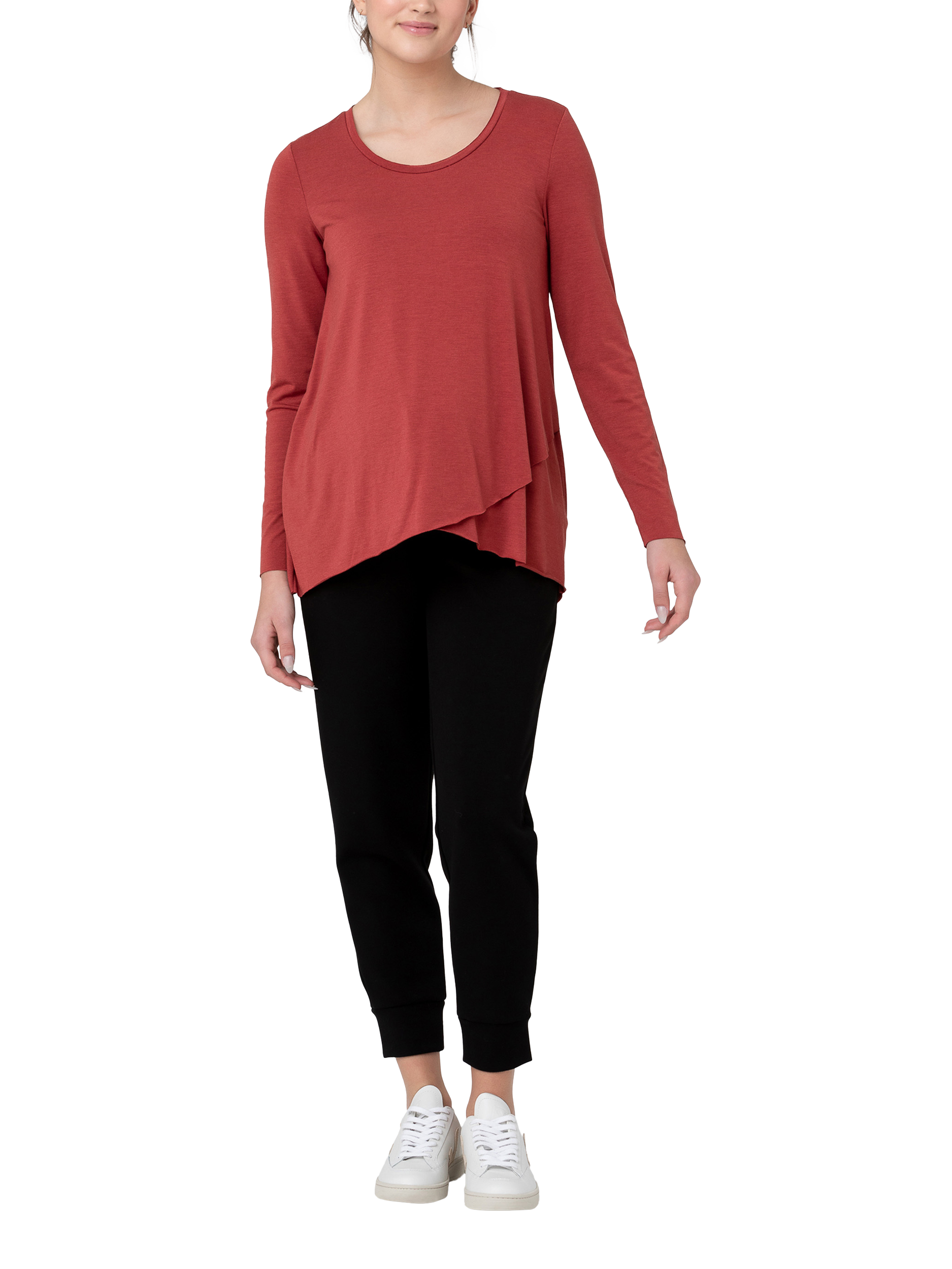 Product image 1 of 6, which shows Ripe Super Soft Scuba Maternity Joggers, Black, XS