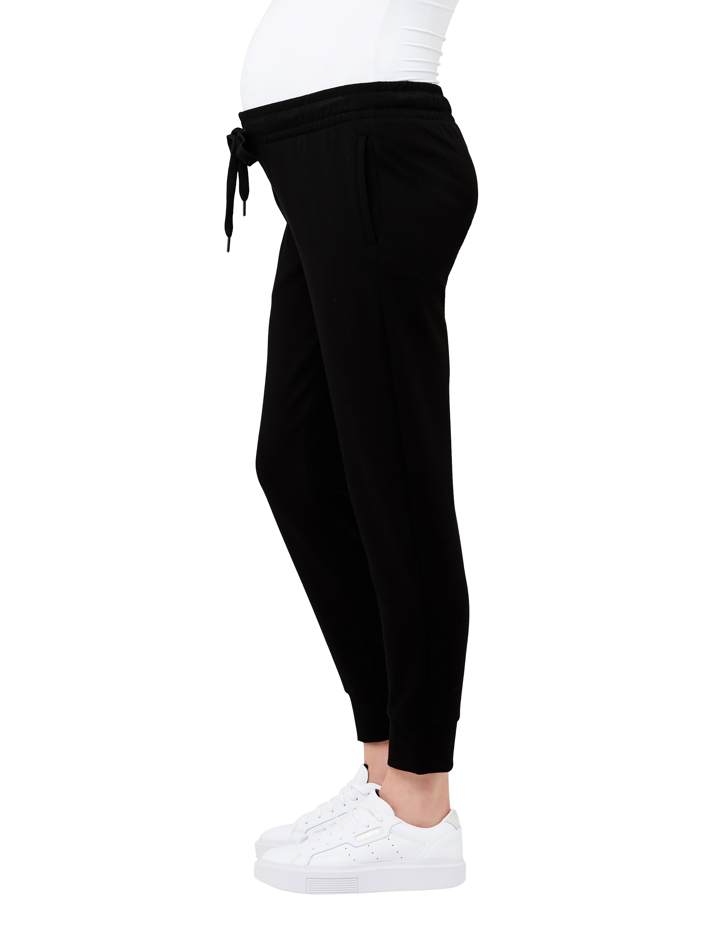 Product image 4 of 6, which shows Ripe Super Soft Scuba Maternity Joggers, Black, XS