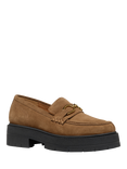 Geox Spherica EC7 Suede Chunky Loafers, Mud