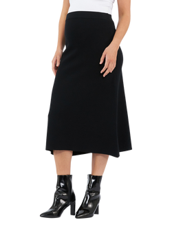 Ripe A-Line Knit Maternity Skirt, Black - view 2, Black