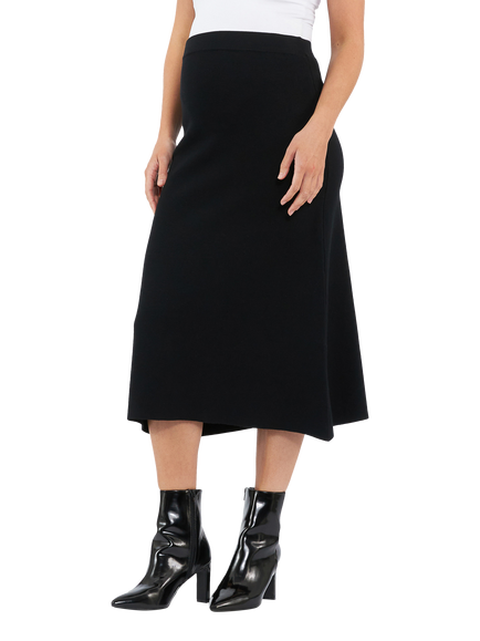 Ripe A-Line Knit Maternity Skirt, Black - view 2, Black