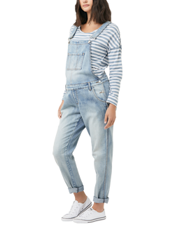 Ripe Denim Maternity Dungarees - view 2, Pale Blue