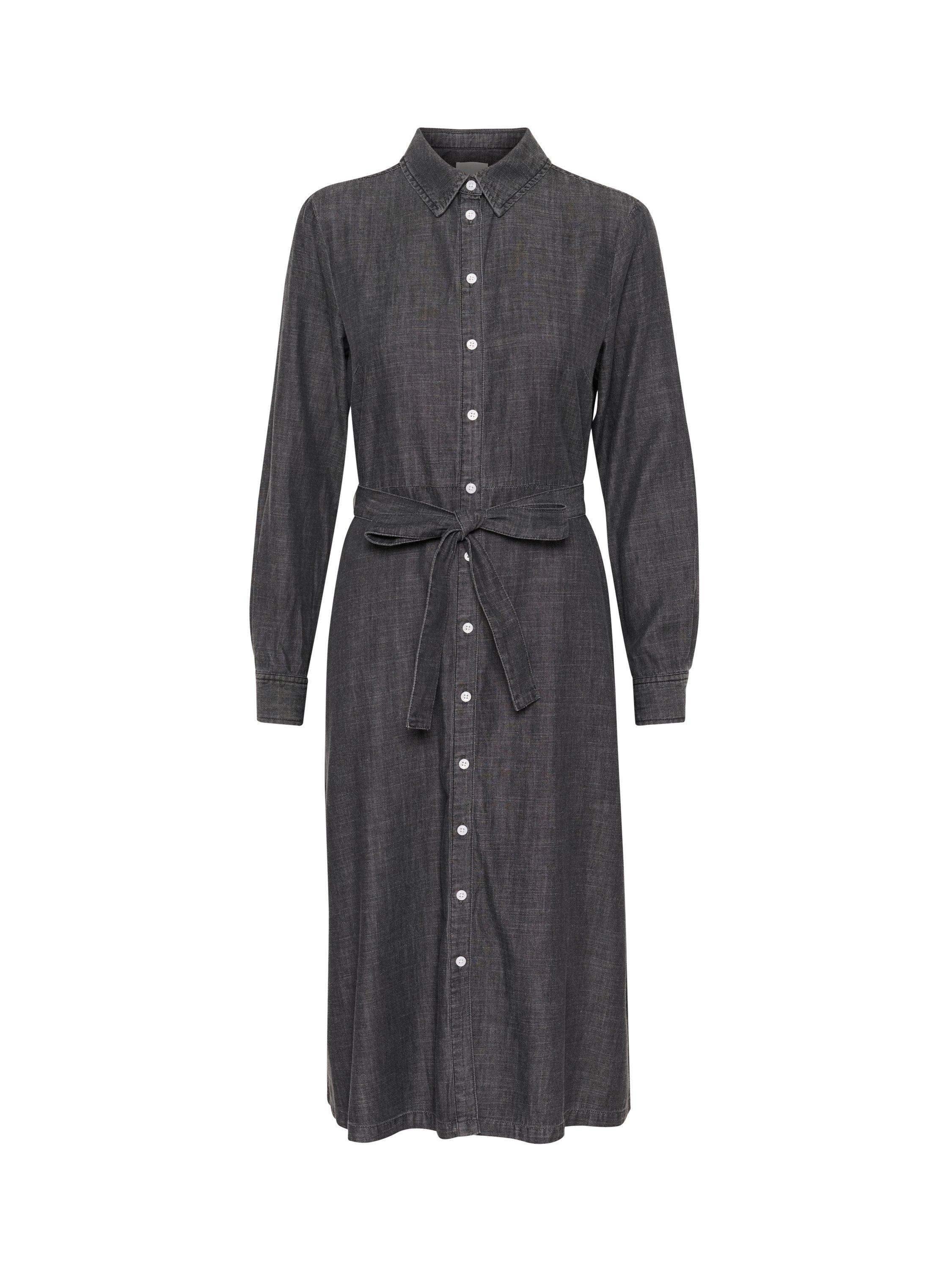 Product image 5 of 6, which shows Part Two Cirke Denim Shirt Dress, Washed Black, 12