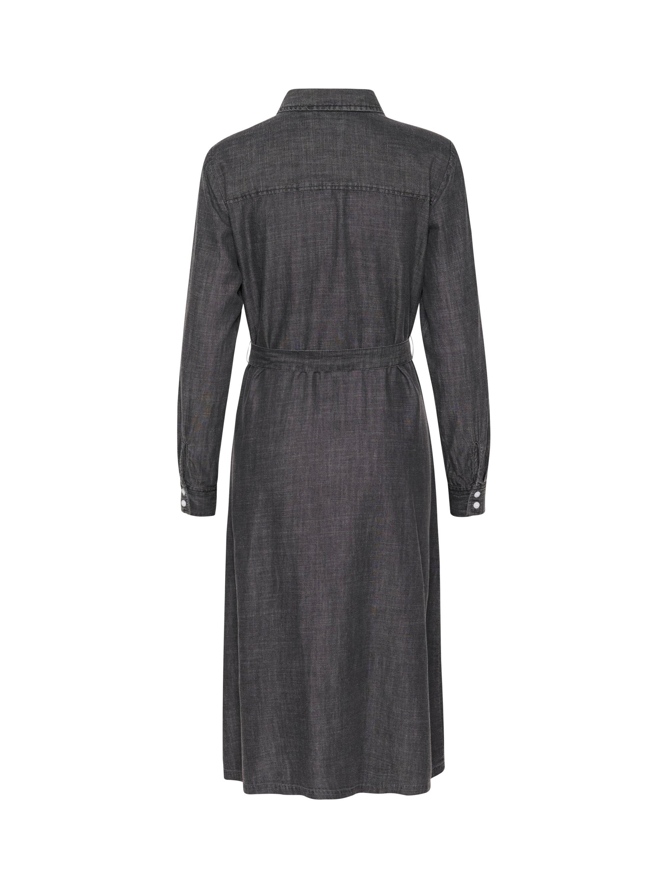 Product image 6 of 6, which shows Part Two Cirke Denim Shirt Dress, Washed Black, 12