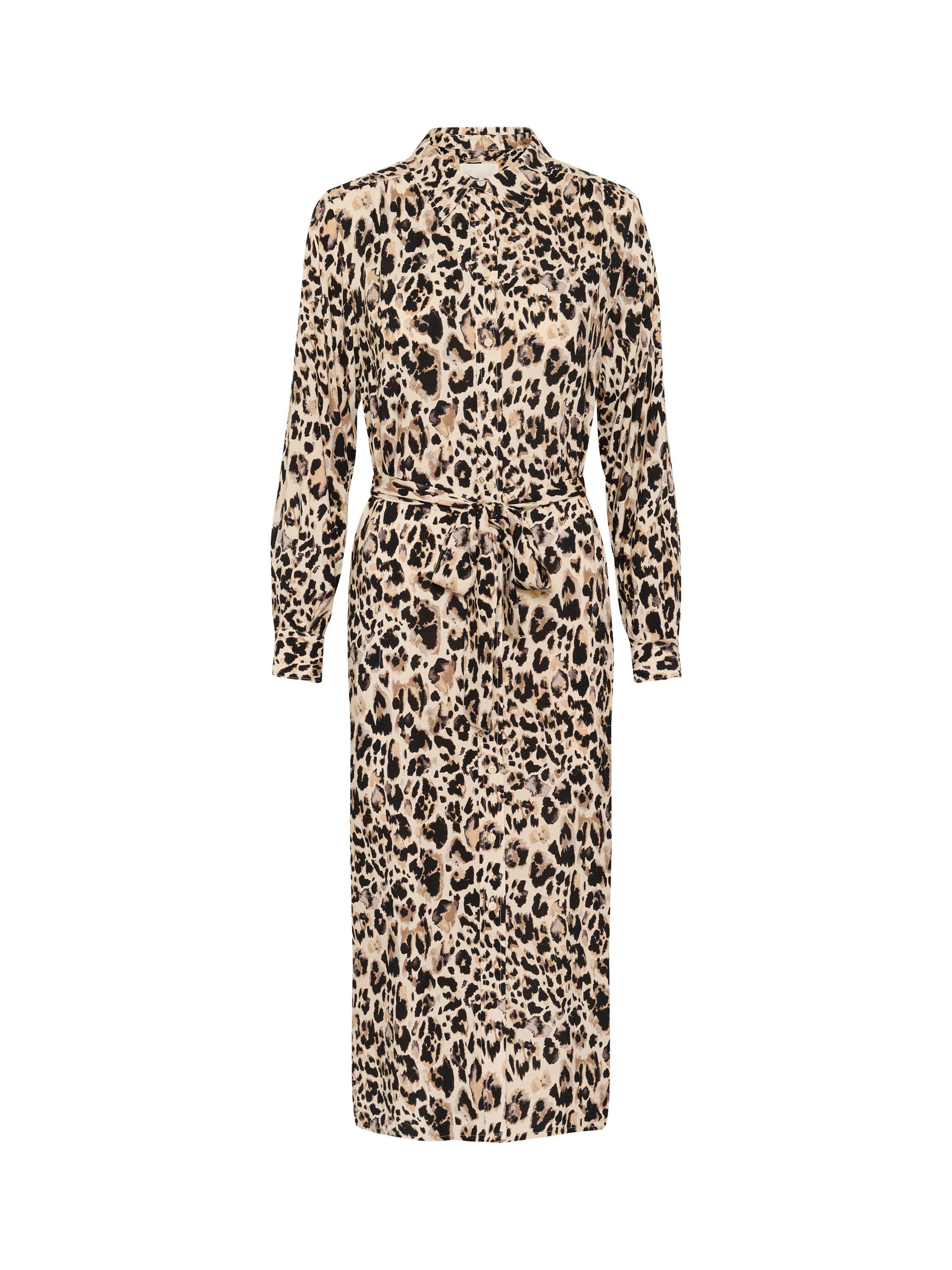 Part Two Meluca Animal Print Shirt Dress, Multi