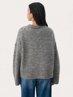 Part Two Lulya Wool Blend Jumper - view 2, Grey Melange