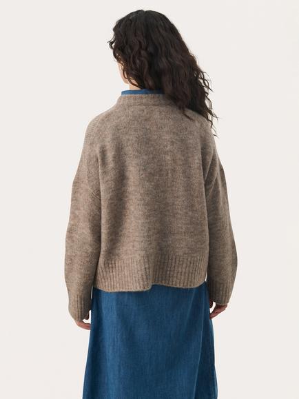 Part Two Lulya Wool Blend Jumper - view 2, Mink Melange